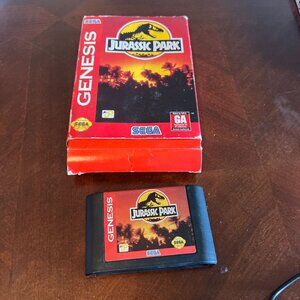 Jurassic Park Sega Genesis Game‎ With Box  Classic Retro Gaming Collectible